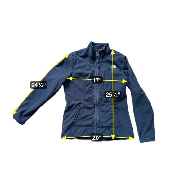 The North Face Black Fleece Lined Zip Front Long Sleeve Jacket Sz M - Picture 10 of 10